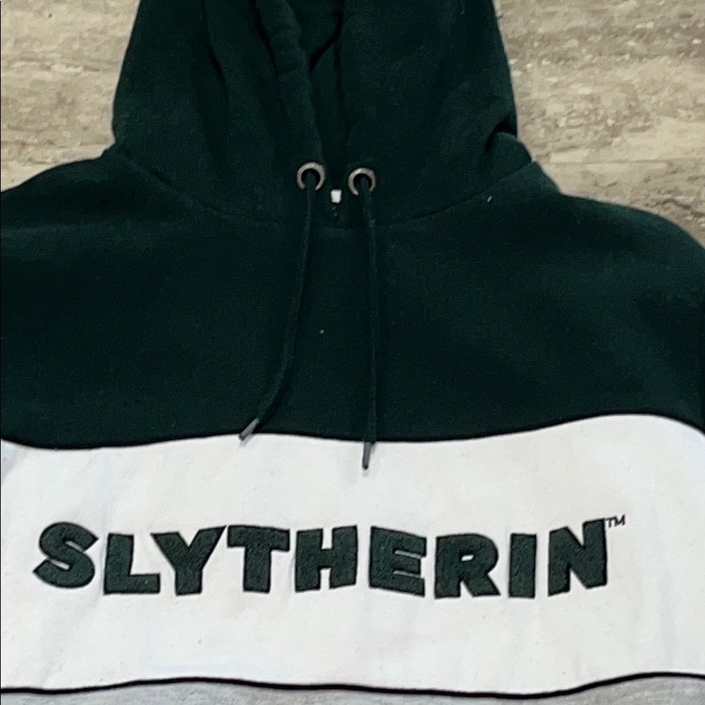 Slytherin Hoodie - Green and White small